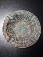 Athena - old Greek copper ashtray