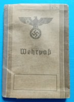 Világháborús német katonakönyv