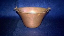 Copper miniature - cauldron, konder 1. - Shelf decoration or dollhouse accessory