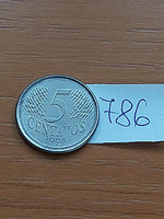Brazil brasil 5 centavos 1994 stainless steel 786
