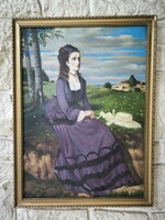 Woman in purple! A painting is not a print! Processing of the famous painting by Pál Szinyei Merse! With good colors,
