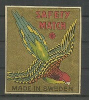 1900.- Swedish - match label - parrot