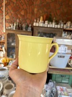 Rare Granite Yellow Sleeping Mug Silk Jar Collector's Piece Village Peasant Beauty