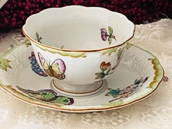 Antique Herend Victoria pattern coffee cup set..