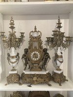 Huge Italian imperial mantel clock set
