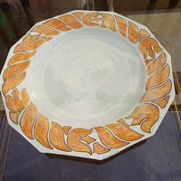 Kerámia tányér Kun Éva kerámikustól - 30,5 cm átmérőjű