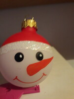 Beautiful extra snowman sphere 6 cm. Figurative Christmas tree decoration is flawless