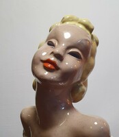 Hop glazed ceramic bust 1930s