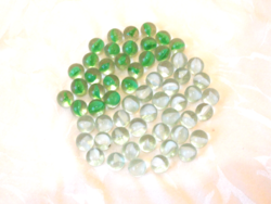 Glass balls green and white (60 pcs.)
