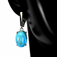 Real turquoise 925 silver earrings