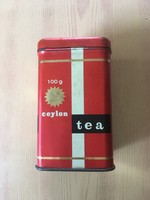 Old Ceylon tea metal box