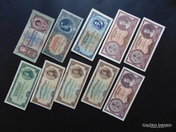 10 Pieces of pengő banknote lot!
