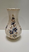 Zsolnay Búzavirág mintás Fodros szélű váza #1949