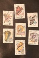 Tanzania shells stamps stamped b/1/13