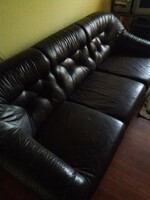 Leather sofa, seating set.