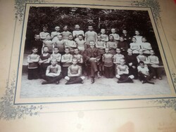 Antique hard board boys' school war orphans klein g. Szeged photo in good condition a/3 according to the pictures