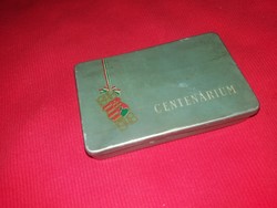 Antique heraldic centenary metal cigarette / cigar box according to the pictures