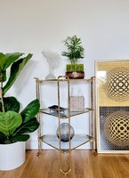 Ritka olasz vintage sarokpolc, polc, LV 466