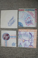 4 napkins from the 60s