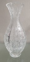 Beautiful, polished crystal vase 21.5 cm, with a defect