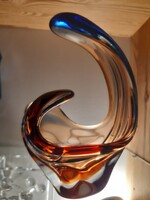 Cseh Moser Mstisov Frantisek Zemek "Niagara" üveg kosár