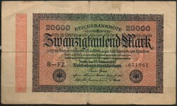D - 219 - foreign banknotes: Germany 1923 20,000 marks