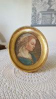 Florence gilded frame with a portrait of a lady