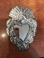Unique Mexican tin mirror