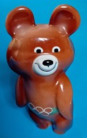 Moscow Olympics porcelain teddy bear