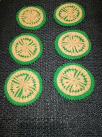 Set of 6 coasters with filter overlay