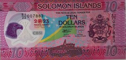 Salamon-szigetek 10 dollár, 2023, UNC bankjegy