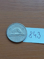 Canada 5 cents 1986 beaver, ii. Queen Elizabeth, copper-nickel 843