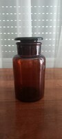 Antique brown apothecary bottle with stopper