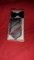 Flawless Czechoslovak gift-boxed hedva ties + decorative handkerchief, never used as shown in the pictures