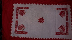 Beautiful antique snow-fleece Christmas tree pattern rectangle embroidered woven 29 x 50 cm as shown in the pictures