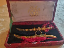 Chinese vintage paring swords in a gift box