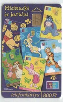 Hungarian phone card 1189 1999 Winnie the Pooh and his friends ods 4 18,000 Pcs