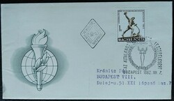 Ff1928 / 1962 Disarmament Peace World Congress stamp ran on fdc