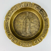 Copper souvenir / memory bowl - empire state building new york city