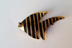 Vintage figurális hal bross