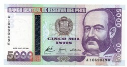 5.000     Intis     1988      Peru