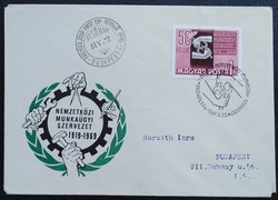 FF2597 / 1969 50 éves a Nemzetközi Munkaügyi Szervezet  bélyeg  FDC-n futott