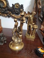 2 embert  ábrázoló bronz szobor.Nagyon szép öntéssel és patinával. Jelzés nincs rajta 33 cm magas.