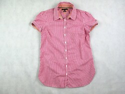 Original tommy hilfiger (s) elegant short-sleeved checkered women's shirt