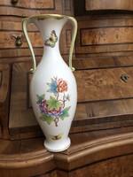 Herendi, viktória vbo patterned vase with handles