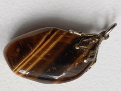 Amber tiger eye pendant