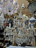Old renovated Maria Theresa crystal chandelier