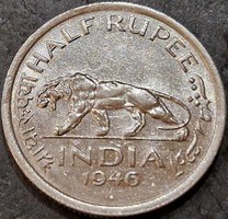 Brit India, ½ Rúpia, 1946.