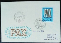 FF2598 / 1969 Szervezett Békemozgalom - PAX bélyeg  FDC-n futott