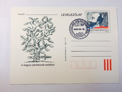 Ticket postcard - 1995. In memory of the Hungarian Jacobins / memorial tree, first day